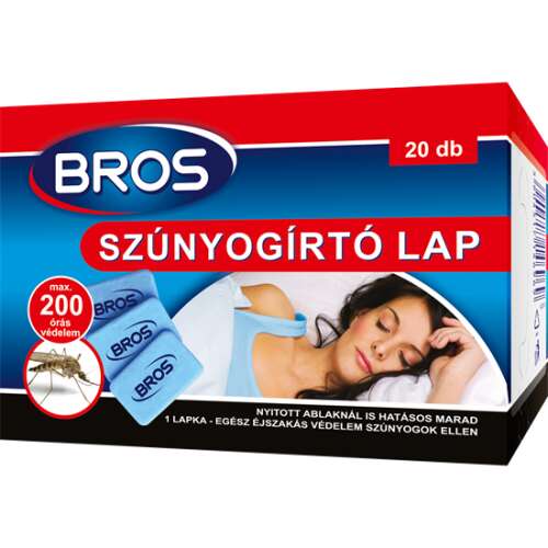 Bros szúnyogirtó utántöltő lapkák elektromos készülékhez, 20 db