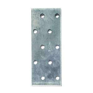 Horganyzott összekötő lemez, 60 x 140 mm, 2 mm vastag, lyukakkal - Összekötő lemez