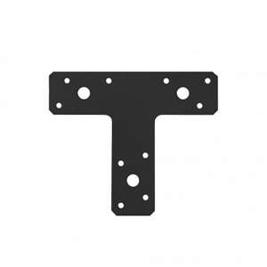 T alakú összekötő lemez, 150 x 127 x 38 mm, fekete, 46272 - Összekötő lemez