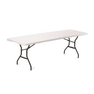 Lifetime összecsukható asztal, 96 hüvelyk, gránitfehér, kültéri asztal, piknik asztal, parti asztal, kert asztal, terasz asztal, összecsukható asztal rendezvényekhez, összecsukható asztal partikhoz - Lifetime