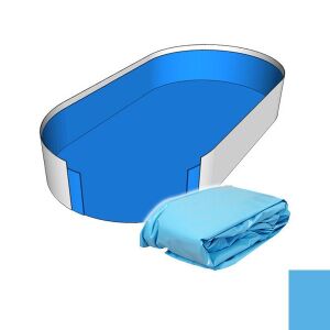 Medence belső fólia, Ibiza, ovális alakú, 0.80 mm vastag, 3.2 x 6.0 x 1.2 m, kék 137710025 - Medence belső fólia