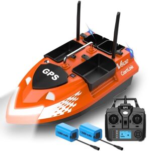 Łódka Zanętowa iUni V802 PRO, GPS, 2 Akumulatory 12000mAh, 4 Pojemnikami, Pojemność 3kg, 500m, 15km/h, Zdalne sterowanie 2.4GHz 137716379 - Wędkarstwo