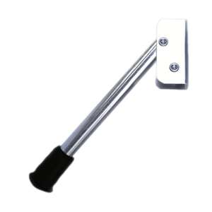 Ajtókitámasztó rugós, 25cm, ezüst, fekete gumi lábbal - JKH