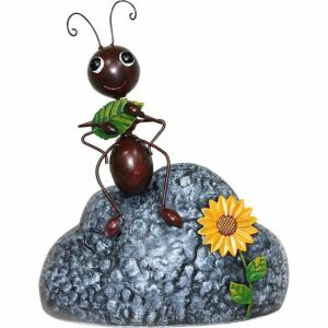 Kerti dekoráció, MagicHome, hangya, fémes, 24x15x30 cm