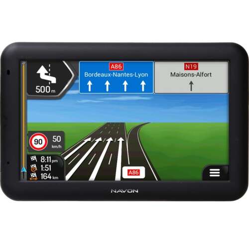 Navon NAVA500EU21Q2 A500 + iGO Primo 5", Li-polimer, Bluetooth, WiFi fekete navigáció