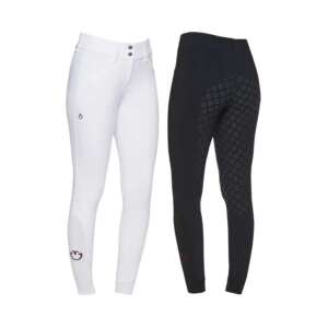 Cavalleria Toscana CT lovaglónadrág, fehér és fekete, nőknek - Lovaglónadrág
