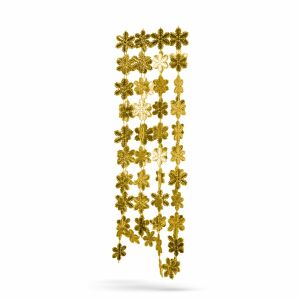 Karácsonyi girland - Hópehely - 2,7 m - arany