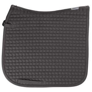 Eskadron pamut díjlovagló nyeregalátét, szürke, geometrikus steppeléssel - Nyeregalátét