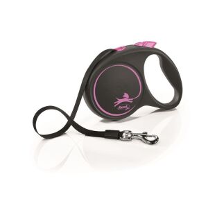 Flexi Black Design szalagos automata póráz L 5m 50kg-ig pink 137737809 - Flexi