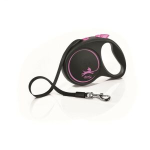 Flexi Black Design szalagos automata póráz M 5m 25kg-ig pink 137737839 - Flexi