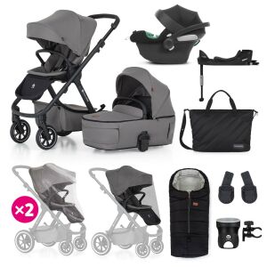 Petite&amp;Mars szett Babakocsi 4in1 ICON Dove Grey XXL RWS + CYBEX Aton B2 i-Size 137751887 - Petite&Mars