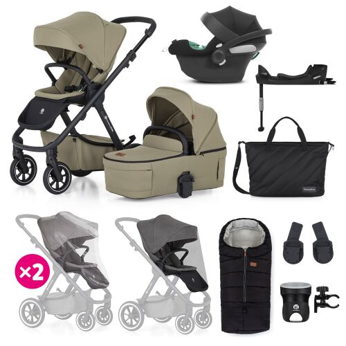 Petite&amp;Mars szett Babakocsi 4in1 ICON Mossy Green XXL RWS + CYBEX Aton B2 i-Size 137751979