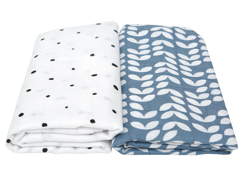 E-shop MOTHERHOOD Prémiová mušelínová deka a zavinovačka 2 kusy Blue Cla...