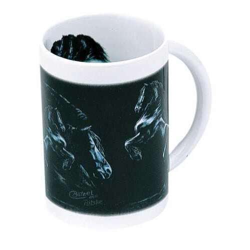 Lovas Bögre Szett - 2 db - Fekete Lovak