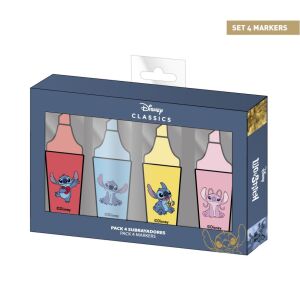 Set de Markere Fosforescente Stitch 4 Piese Multicolor 137760563 - Textmarkere