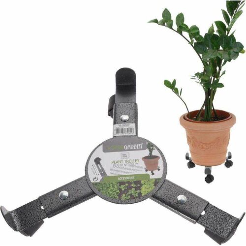 Blumentopfhalterung mit Rädern Einstellbar Grau Metall (30 cm) 137760577
