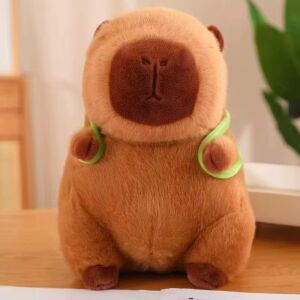 Capybara plüss levehető teknős hátizsákkal 20cm