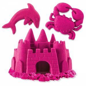Spin Master Kinetic Sand rózsaszín mágikus homok vár, delfin és rák formák - Spin Master