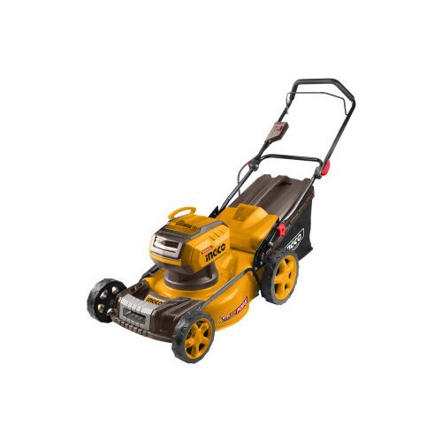 INGCO Akkus fűnyíró 460 mm 2 x 20 V szénkefe nélküli (2 x 5,0 Ah akku + 8,0 A dupla töltő)