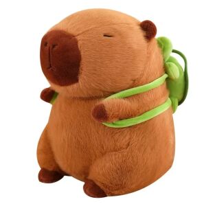 Capybara plüss levehető teknős hátizsákkal 20cm