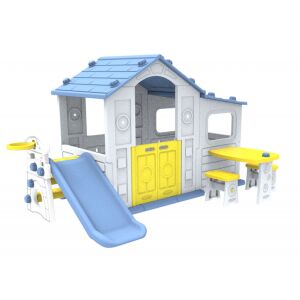 4 az 1-ben kerti kis ház csúszdával, kerti paddal 137775182 - Ramiz