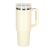 Termikus 1200ml insulated mug with handle and straw, cream color