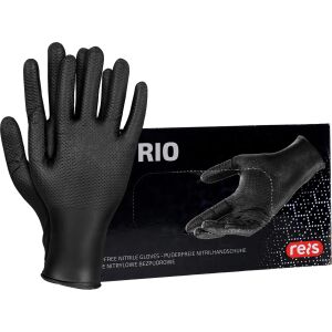 Manusi nitril pentru mecanic, Reis, cu textura diamantata negre Negru L 137779843 - Mănuși de unică folosință