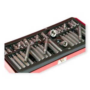 Haina HA-1447 40 részes dugókulcs és bit készlet, 1/2" 3/8" meghajtó, Hex Torx XZN, króm-vanádium acél - Dugókulcs