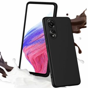 Oppo A78 4G telefontok, Ultravékony, szilikon gélből készült, kamerakivágásokkal, 0,3 mm, ujjlenyomat-taszító, Gekko, fekete 140688463 - Gekko