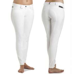 Kingsland Leah női lovaglónadrág, fehér, klasszikus, kényelmes, szabályos szabású, rugalmas derékpánttal - Lovaglónadrág