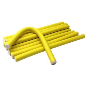 SIKS Rugalmas hajcsavaró szett, 10 db, nedves és száraz hajra, No. 3, sárga szín 137790759 - Hajcsavaró