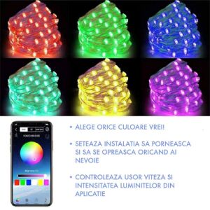 SIKS RGB karácsonyi fények Bluetooth alkalmazásvezérléssel, többszínű - SIKS