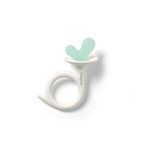 BABYONO Csiga szilikon rágóka - Kék, ergonomikus baba rágójáték - Rágóka