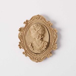 Hőre lágyuló fa Kámea, hőre lágyuló fa dísz, 4,5 x 5 cm - Fa felirat & dekorációs elem