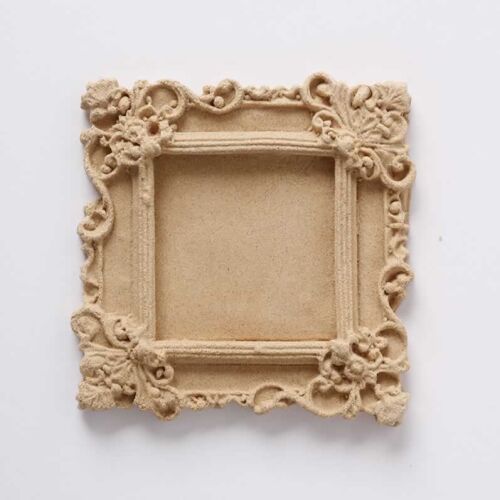 Hőre lágyuló fa 5x5 cm négyzet alakú képkeret, festhető fa keret
