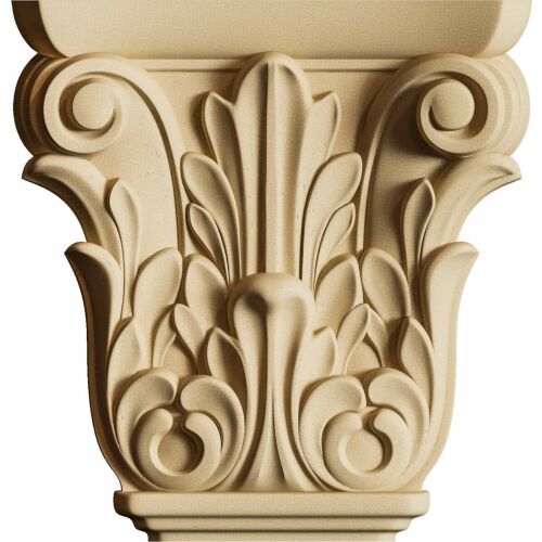 Hőre lágyuló fa KPM 01 oszlopdísz, hajlítható fa applikáció bútorhoz, 6,2 x 6,0 x 1,6 cm