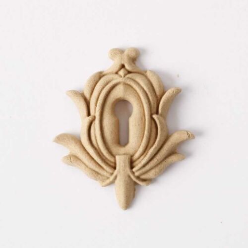 Hőre lágyuló fa kulcslyuk takaró, dekoratív bútor applikáció