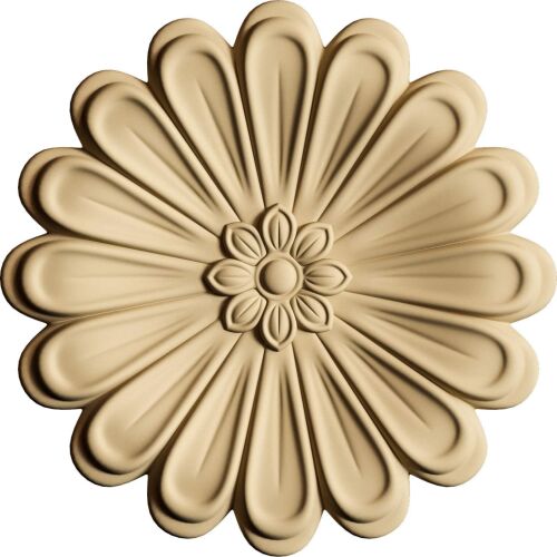 Hőre lágyuló fa RZ 0990 virág kör 9 cm, hőre lágyuló fa virág díszítés