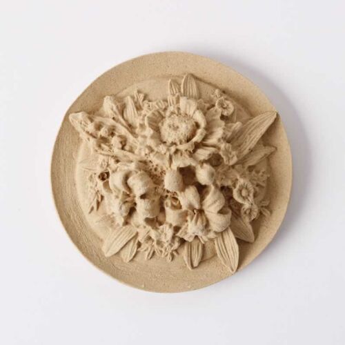 Hőre lágyuló fa Virág rosetta 7 cm, hővel formázható fa virág rozetta bútor dekorációhoz