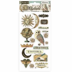 Stamperia Die Cuts Klimt - Alchemy Chipboard díszítőelemek scrapbookhoz és kártyakészítéshez - Stamperia