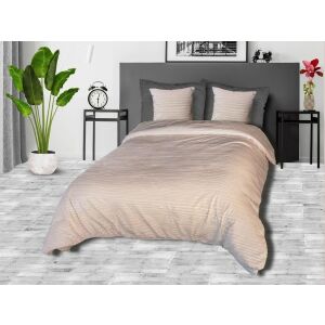 Dekoratív ágytakaró 200x220 Venus velúr bézs csíkos domborművel