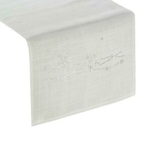 Karácsonyi futó 40x140 Agata ezüst hópelyhek flitterek Eurofirany