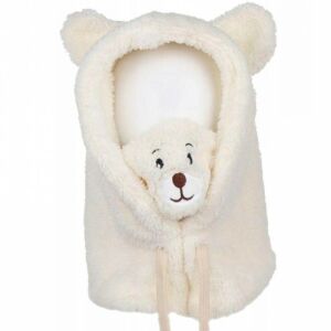 Bear Ears téli sapka + nyakvédő, 2 az 1-ben - krémszínű CZ34WZ2