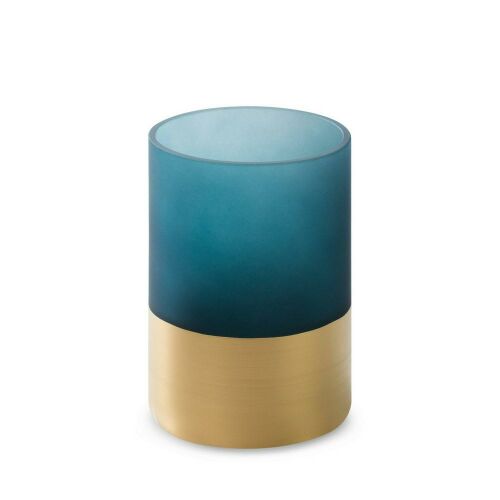 Gyertyatartó 10x15 Musa 7 sötétkék arany art üveg Limitált kollekció Eurofirany 137820075