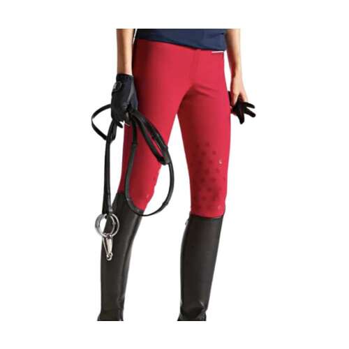 Equiline Viky női lovaglónadrág, piros, X-Grip térdfoltokkal