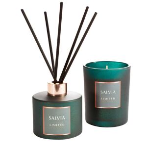 Salvia illatos gyertya fás-füves-tengeri illattal dekorüvegben 200g KORLÁTOZOTT KOLLEKCIÓ Eurofirany