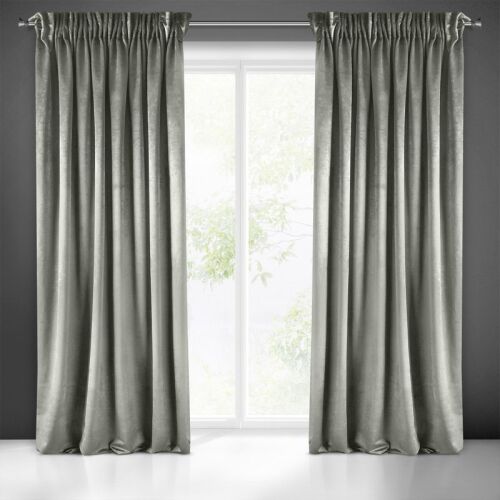 Ragasztható függöny 140x270 Sarah ezüst bársony Eurofirany