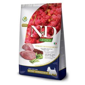 N&D Quinoa Dog Weight Management Bárány&brokkoli Adult Mini 2,5kg 137838664 - N&D