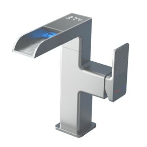 Welland FH-3123 smart mosdó csaptelep - digitális vízhőfok kijelző (matt króm)