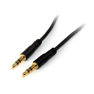 StarTech.com MU3MMS audio kábel 0,91 M 3.5mm Fekete 137857535 - Optikai kábel